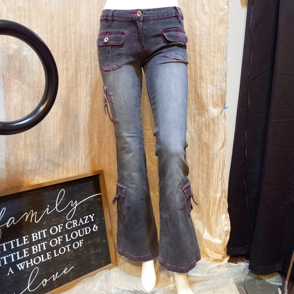 ❤️‍🔥🔥HURRY!! STORE CLOSE THIS WEEK!!　Y2K Vintage Rmarks Pink Stitch Denim 29 - Picture 3 of 9